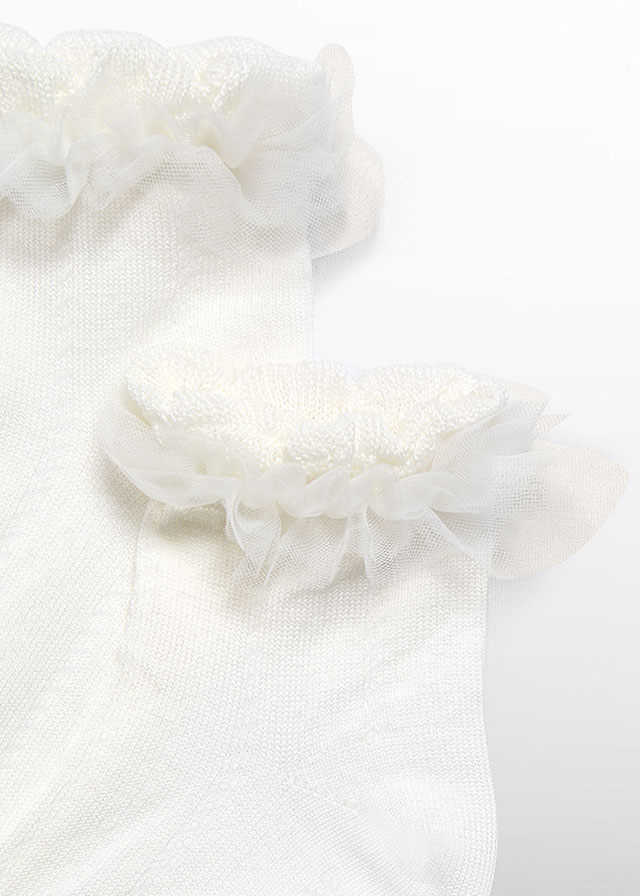 detail Dívčí elgantní ponožky s tylem ABEL & LULA