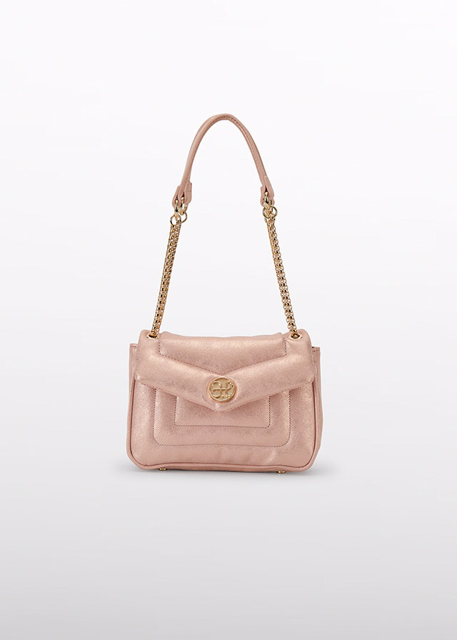 detail Dívčí prošívaná růžová kabelka ABEL & LULA