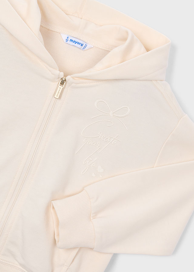 detail Dívčí mikina na zip s kapucí MAYORAL