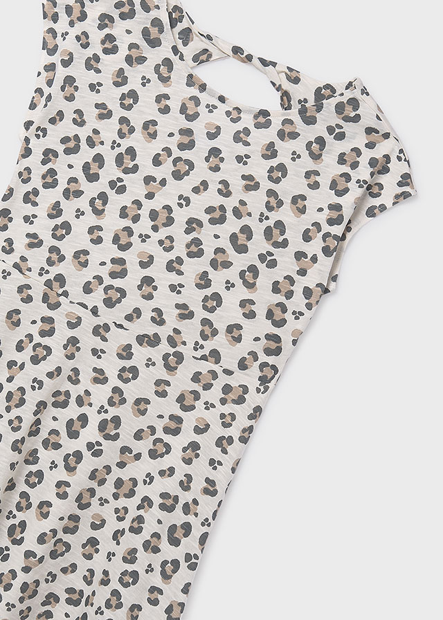 detail Dívčí šaty s leopardím potiskem MAYORAL