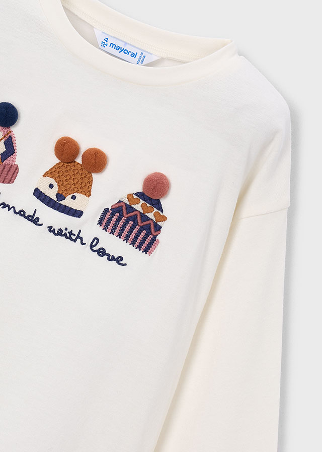 detail Dívčí tričko s dlouhým rukávem a motivem MAYORAL