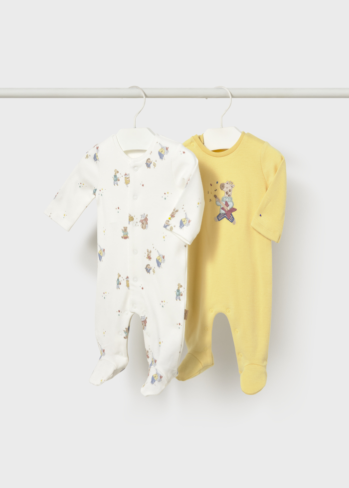 detail Kojenecká unisex sada 2 overalů s hravými motivy MAYORAL