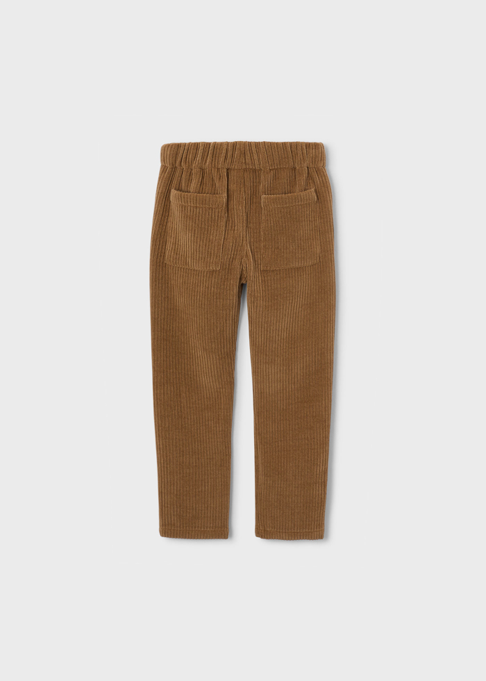 detail Chlapecké hnědé manšestrové jogger kalhoty pro každý den MAYORAL