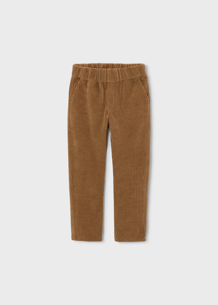 detail Chlapecké hnědé manšestrové jogger kalhoty pro každý den MAYORAL