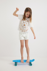 Dívčí tričko s krátkým rukávem a s potiskem sedmikrásky mandala DESIGUAL