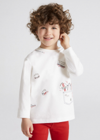 T-shirt with long sleeves with embroidery for a boy ECOFRIENDS
