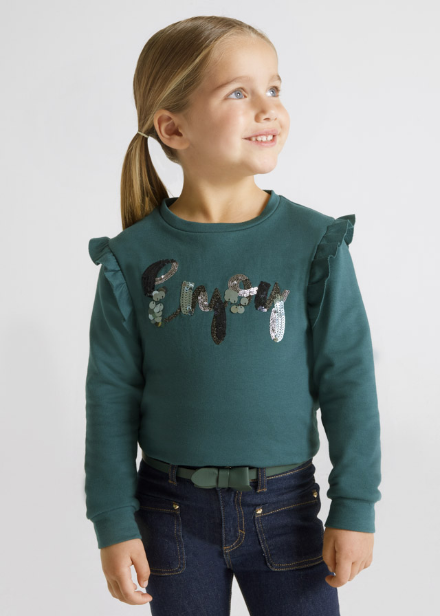 detail Sweatshirt with sequins for a girl