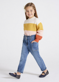 Long slouchy jeans trousers for girls ECOFRIENDS