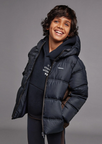 Combined quilted jacket for a boy