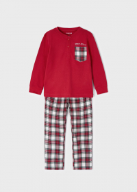Dětské chlapecké pyžamo s kostkovaným spodkem