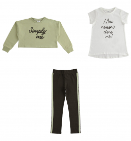 Dívčí souprava - mikina, tričko a legíny
