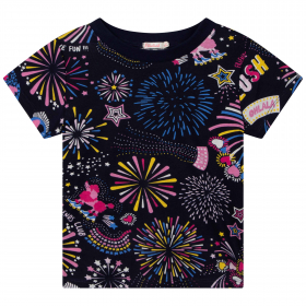 Dívčí tričko s různobarevným potiskem BILLIEBLUSH