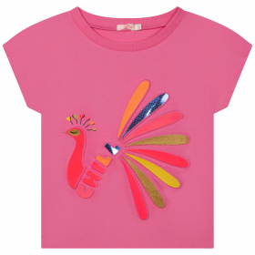 Dívčí tričko s vyšívaným pávem BILLIEBLUSH