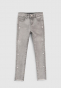 náhled Dívčí šedé úzké džíny s grafickým šátkem IKKS
