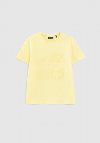 Chlapecké tričko s embosovaným teniskem z organické bavlny IKKS