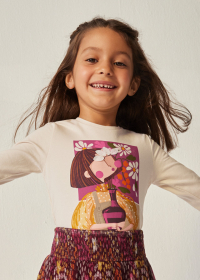 Dívčí tričko s potiskem MAYORAL
