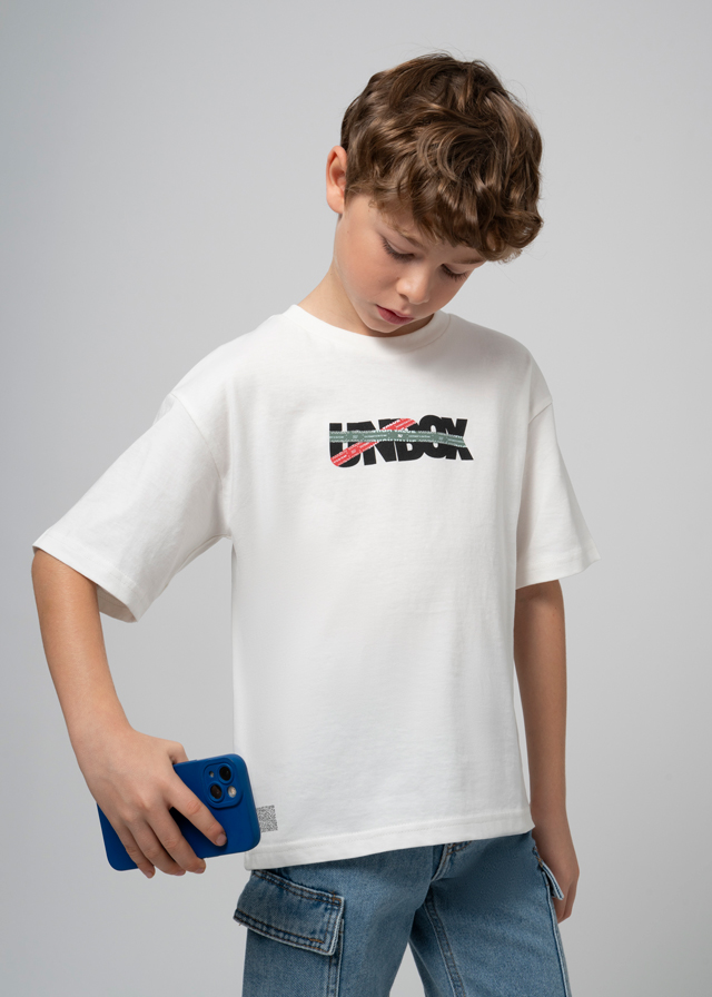 Boys' interactive QR T-shirt