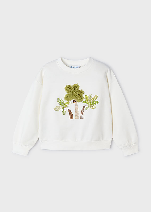 Girls' embroidered sweatshirt
