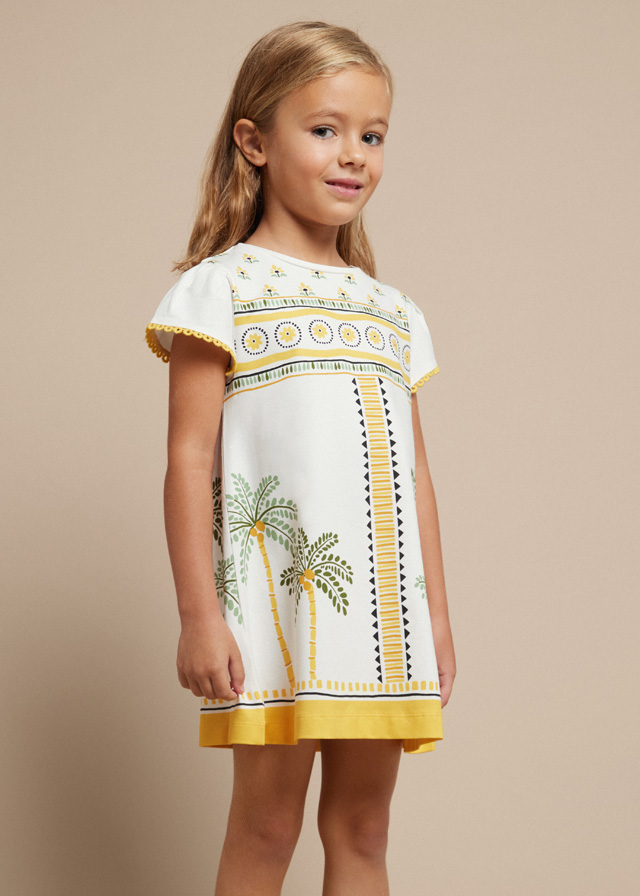 Girls' palm tree dress