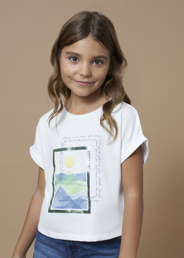 Girls' print T-shirt