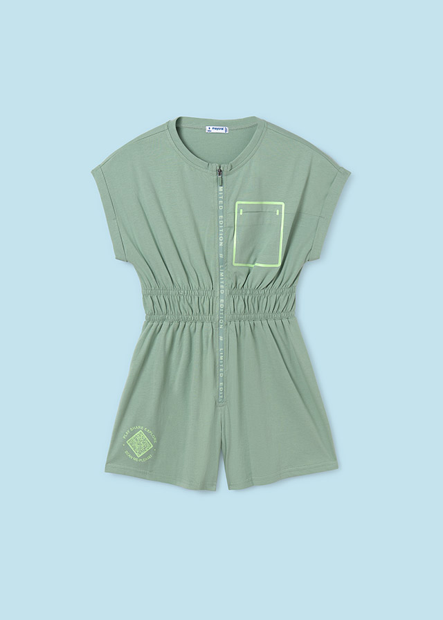 Girls' playsuit with pockets