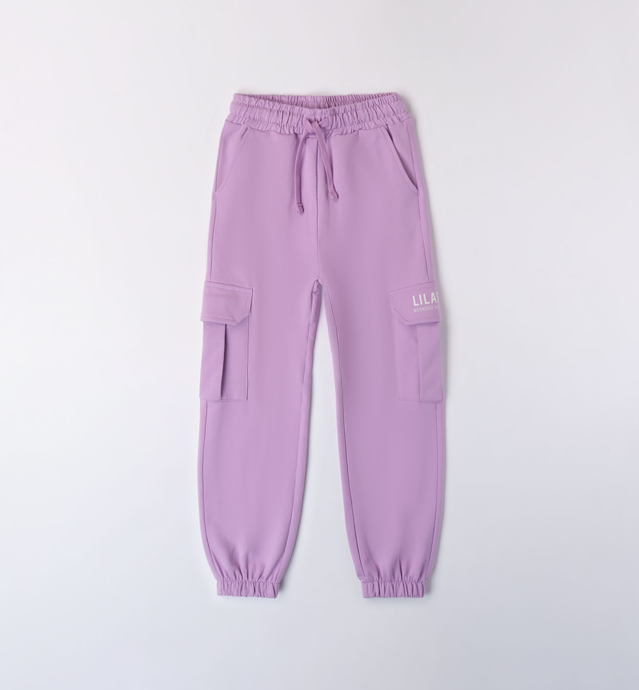 Girl's cargo-style tracksuit trousers